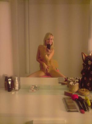 Hot Blonde Selfie Girl Strip And Posing Naked