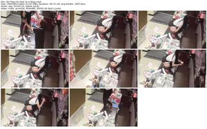 Girl Pees On Stall In a Shop