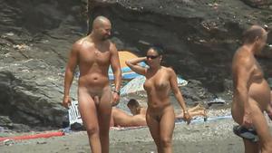 Big nudist guy and his short beautiful girl video
