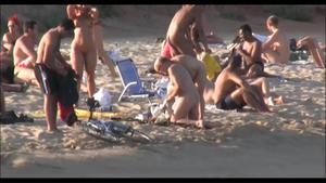 Very sexy hung black guy on nude beach with white girl