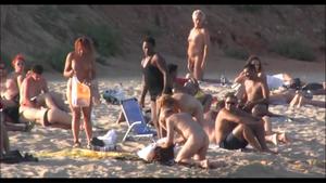 Very sexy hung black guy on nude beach with white girl