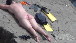 Spy Nude Beach with dron