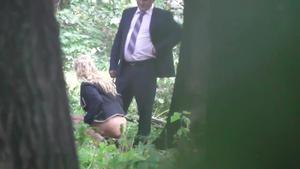 Girls pee in the park at the wedding 2