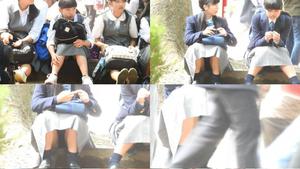 W panchira? Black bread? Show bread? (FHD) Sitting C-chan! !! It's hard! !! You can see the pants Special Edition 4