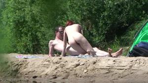 Voyeur public beach sex couple