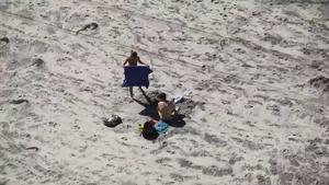 Blacks Beach-White Shades Couple