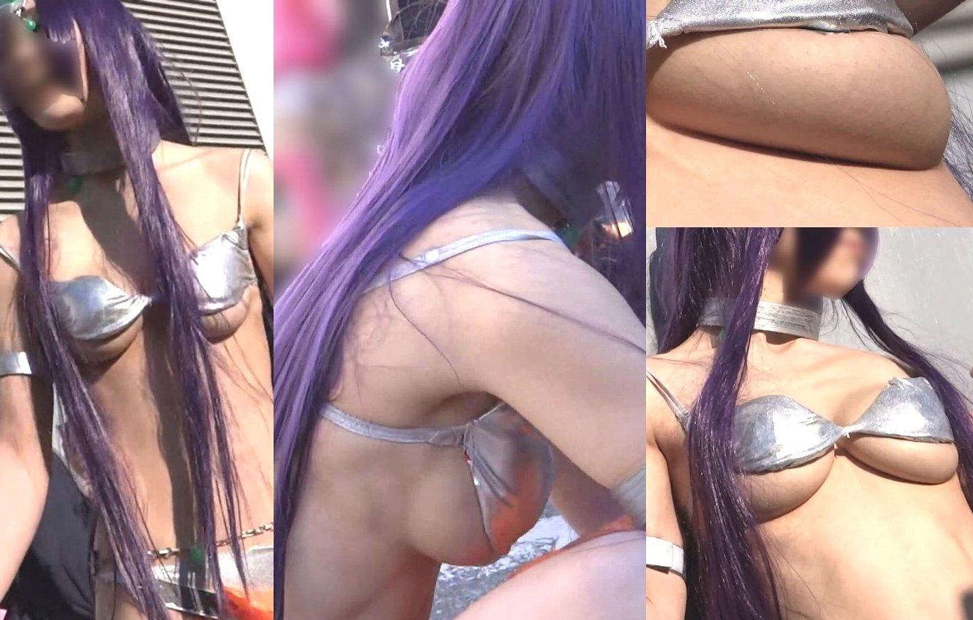 [Super high image quality] Extreme cosplayers 04 "Bra slides up! Moro lower breasts"