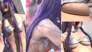 [Super high image quality] Extreme cosplayers 04 "Bra slides up! Moro lower breasts"