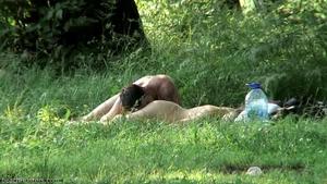 Voyeur public park sex couple