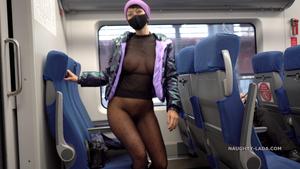 On a train without a skirt
