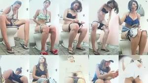 15306004 Saya memotret toilet ala Barat di laut dengan dua kamera! 18 Wanita kulit hitam yang mabuk dengan banyak wanita cantik