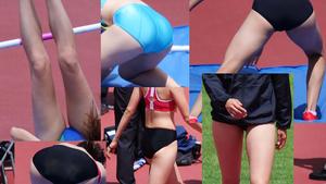 2022年 女子走り高跳びのユニホーム姿　長身美顔選手