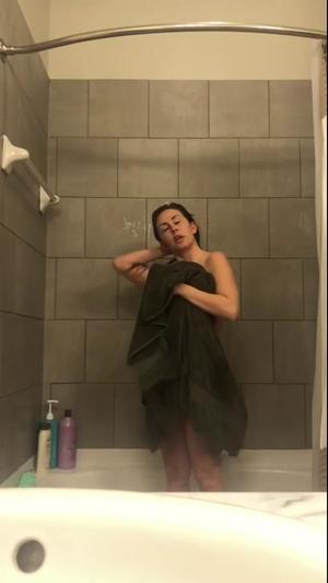 Guy spies wife in shower