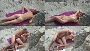 Mature lady fucked on the beach