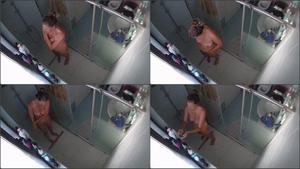 Spying on arousing naked blonde in bathroom