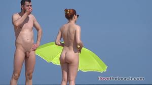 Gorgeous nudist milf gets peeped by a voyeur