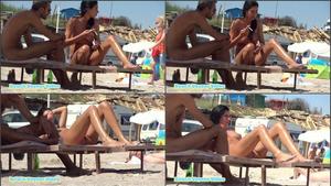 Spying hot nudist women