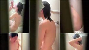 kmt018_00 [Real Impact Stealing SATU ~Bathing Edition~] A slender girl with beautiful skin carefully washing her hair