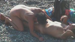 Fondling and fucking on a beach