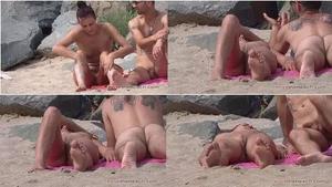 Nudist girl looks fuckable during sunbathing