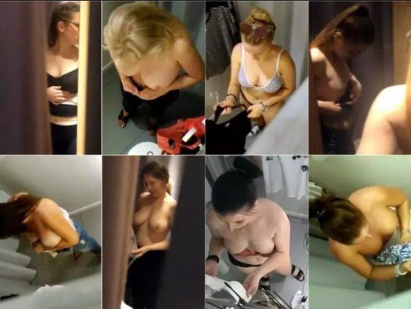 Peeping on multiple hot women in dressing room