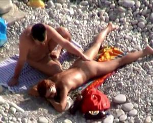 Spying on beach sex