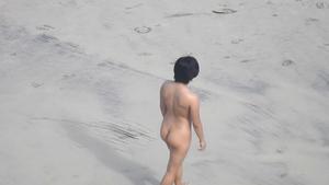 Nudist wife causes a boner of her husband