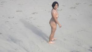Nudist wife causes a boner of her husband