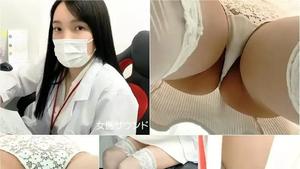 joi_01 【女医の胸ちら】透明感のある美肌女医の美しい胸ちら・パンチラ
