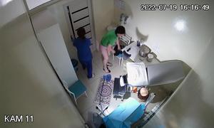 Real hidden camera in gynecological cabinet 36