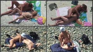 Horny wife fucked on beach