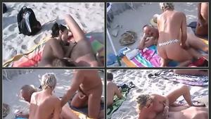 Nudists fucking on the beach