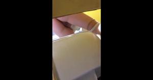 Very hot girl pissing in the wc