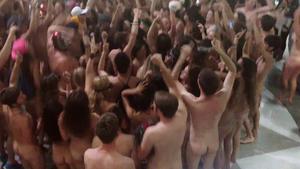 UC Berkeley Library Naked Run for Final