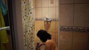 Voyeur spies naked sister in bathroom