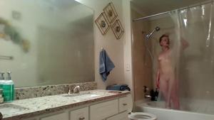 Spying to see her naked after shower