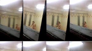 Peeping on nude college girl in shower