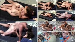 Hard sex caught on a beach