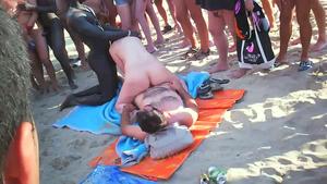 Horny nudists caught by a voyeur