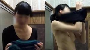 zhizhiyingshe02 侄女(J*)洗澡后脱衣服的2个隐藏镜头