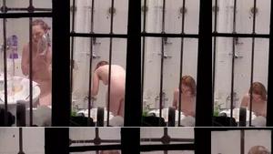 Peeping on naked neighbor