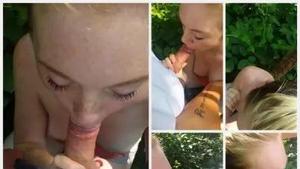 A blowjob on the country road