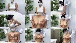 eti13 [Pechos grandes ∞ Examen] Una impactante chica de copa G recibe un masaje como prueba. Aumento de senos con copa [pechos grandes/filtrado]