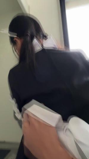 [Leaked] C Prefecture K City ○Ya Coffee/Insidious sexual harassment of a neat beautiful girl J○ part-time job/Rip stockings and creampie & ejaculation in mouth