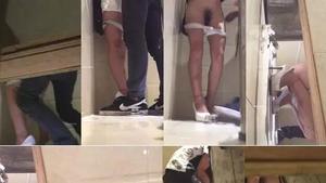 Voyeur caught sex in the toilet