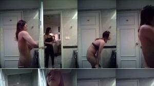 Hidden cam caught nude girl in shower
