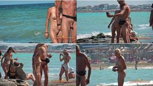 Very muscular nudist girl got spied